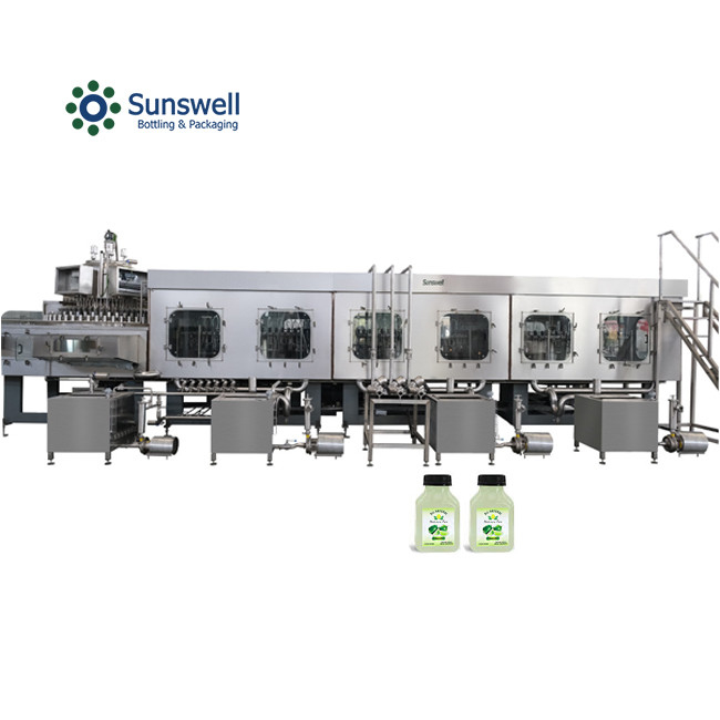 High Accuracy Commercial Fruit Juice Making Machine Super Clean Sanitizer Washer Peristaltic Pump Filler Sealer