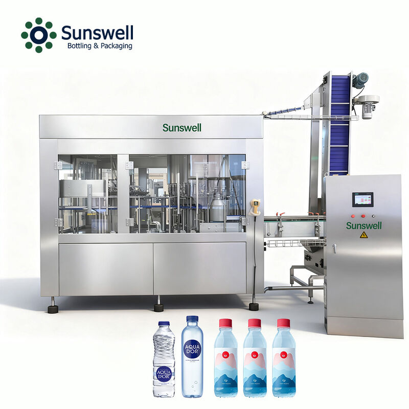High Efficiency Automatic 3 in 1 Monoblock Water Bottling Filling Equipment