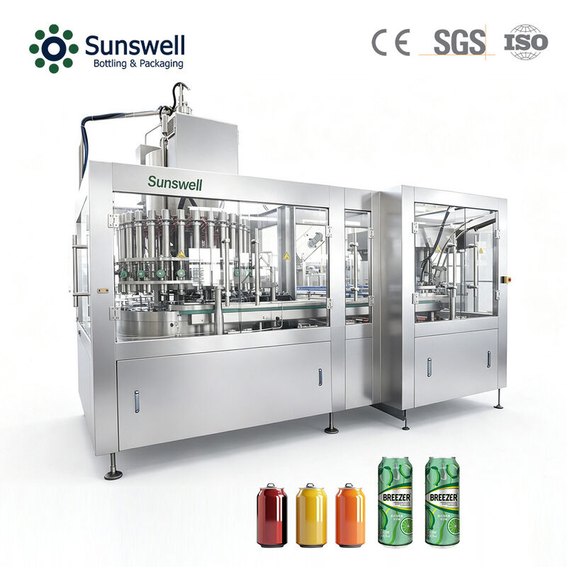 Automatic 18000CPH 200ml Aluminum Can Carbonated Drink Canning Line
