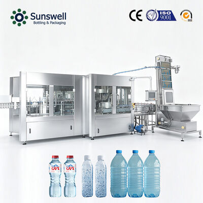 高速 24000bph 500ml ミネラルウォーターボトルライン 完全な水補給設備